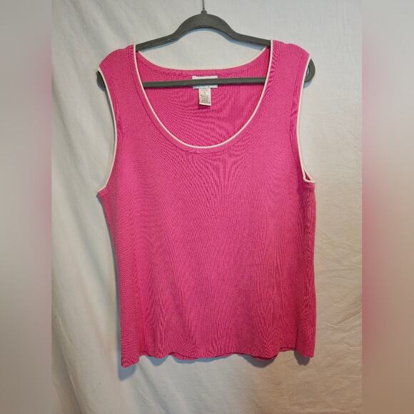 Pink Chadwicks‎ Women's Cardigan & Tank Set XL Legally Blonde Barbie 90s Preppy - Picture 2 of 7